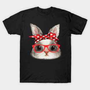 Bunny mom red headband T-Shirt